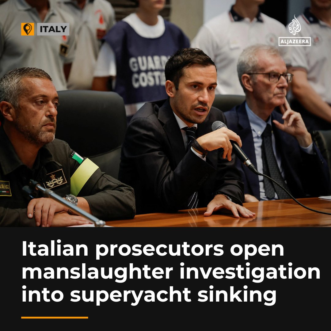 Italian prosecutors open manslaughter investigation into superyacht sinking – Al Jazeera English