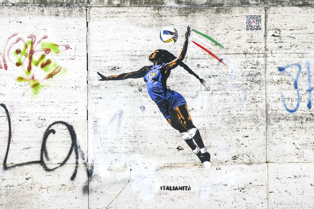 Italian volleyball player Paola Egonu’s graffiti vandalized after winning Paris 2024 Olympics gold – Sportstar