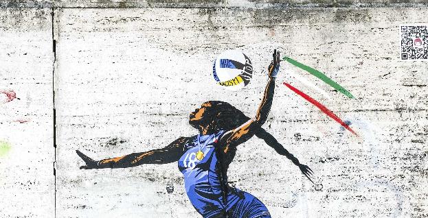 Mural celebrating Black Italian volleyball star defaced with racist graffiti – CNN