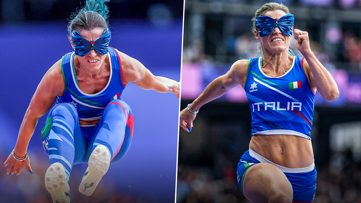 Italian Athlete Arjola Dedaj Goes Viral For Her ‘Butterfly Eye Gear’ During Paris Paralympics 2024 T11 – LatestLY